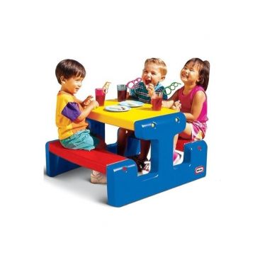 Little Tikes - Masa de picnic pentru 4 copii, Multicolor