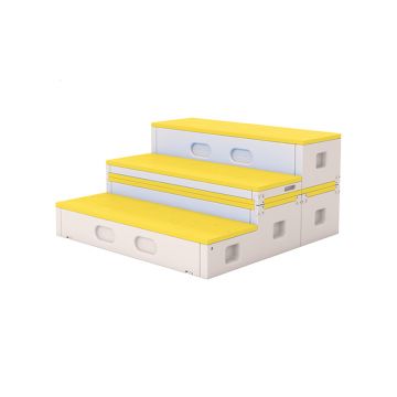 Bancuta modulara pentru gradinita Step Stool Yellow