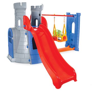 Spatiu de joaca Castel Swing and Slide Blue