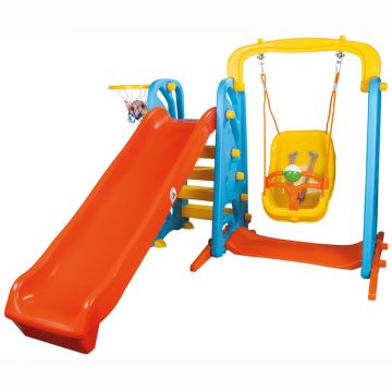 Spatiu de joaca cu tobogan si leagan Wavy Slide