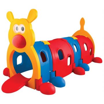 Spatiu de joaca Tunel Pilsan Caterpillar Multicolor,utilizare interiorexterior,material durabil,rezistent la soare si intemperii,design modular