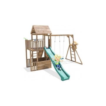 Complex de joaca BalconyFort ™ cu monkeybars,2 leagane,tobogan, Dunster House