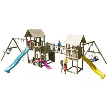 Complex de joaca din lemn Kiosk Penthouse -  Blue Rabbit 2.0
