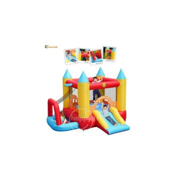 Spatiu de joaca gonflabil pentru 3 copii Play Center 4 in 1 HappyHop 9114