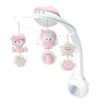 Carusel muzical cu proiector 3in1, Infantino, Roz