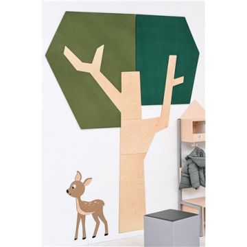 Decor perete 197,7 x 245 cm, copac coroana unghiulara, ideal crese, sali de asteptare, cabinete pediatrie, gradinite