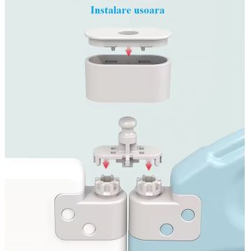 Gardulet loc de joaca Nichiduta Garden Lovely Pinguin Light Blue interiorexterior Pliabil, Margini rotunjite, Usa cu blocare de siguranta, 150x118 cm