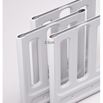 Gardulet loc de joaca Nichiduta Garden Lovely Pinguin 186x192 cm cu poarta de siguranta, cos de baschet, unitate muzicala, covoras 1cm grosime, Organizator cu 6 cutii si Casuta cu instalatie luminoasa