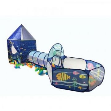 Loc de joaca 3 in 1Aquarium : Cort, tunel si piscina