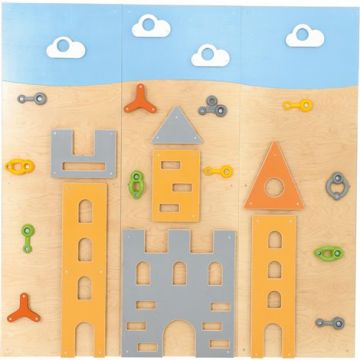 Perete de catarare Castel, 243x241 cm, pentru sala de sport gradinita