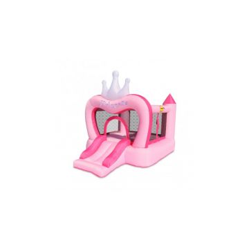 Saltea gonflabila castel printese, cu loc de joaca si tobogan