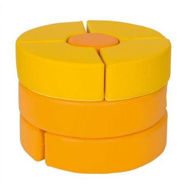 Set 12 mini blocuri din spuma cu huse detasabile Pomelo, cu certificat Oeko-Tex, cresa si gradinita