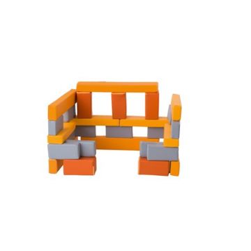 Set 30 blocuri din spuma cu huse detasabile, cu certificat Oeko-Tex, cresa si gradinita