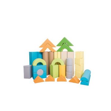 Set 33 blocuri din spuma cu huse detasabile XL, cu certificat Oeko-Tex, cresa si gradinita