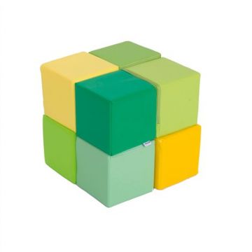 Set 8 cuburi din spuma cu huse detasabile Baby, 20x20x20 cm, cu certificat Oeko-Tex, cresa si gradinita