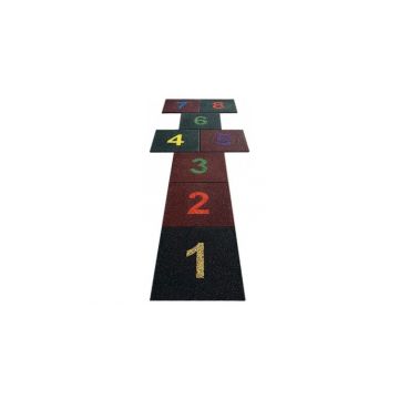 Sotron din pavele de cauciuc, 8 piese, 50x50x2 cm